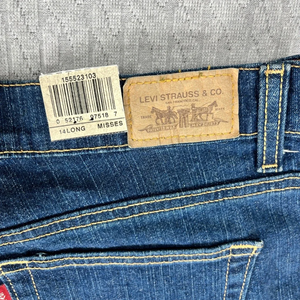 New Vintage Deadstock Levi 550 Relaxed Bootcut Jeans Women 14 Long Dark Wash‎